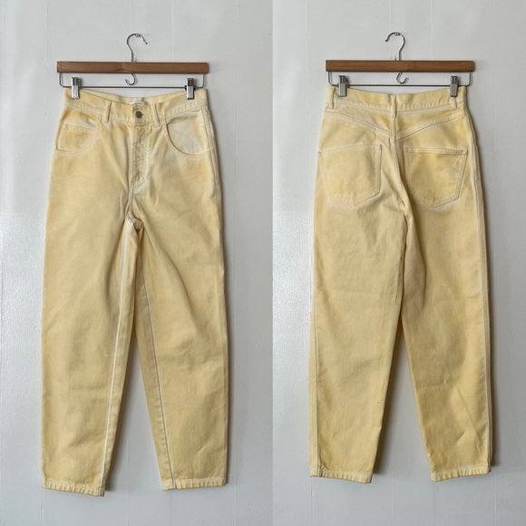 Roseanna Denim Straight Leg Jeans in Light Yellow - Picture 2 of 12